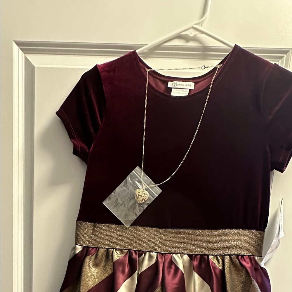 Girls burgundy dress brand new